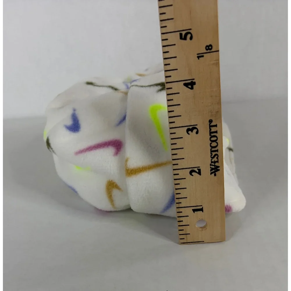 Nike Infant Fleece Hat and Mittens Set White Multi-Color Swoosh Print - Picture 13 of 16
